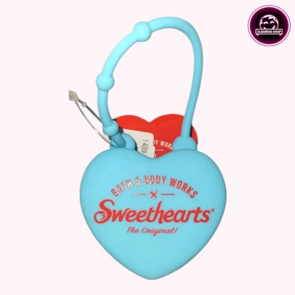 Bath & Body Works Sweethearts Blue Heart Pocketbac Hand Sanitizer Holder NEW